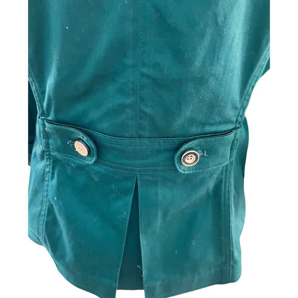 Vintage Size XS/S Womens Blazer Peplum Jacket Charter Club Holidays Green - Picture 4 of 12